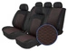 Set huse scaune auto, Comfort T12, Negru-Rosu, 9 piese